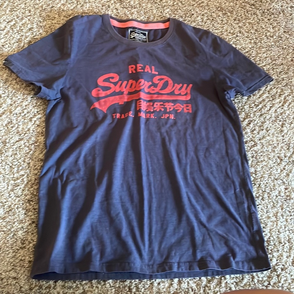Vintage Mens Large Superdry Camo Army Green Mens Men Shirt Top Casual